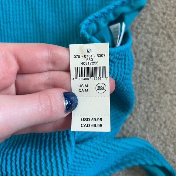 NWT Aerie Crinkle Ring Full Coverage One Piece Swimsuit Coquillo Swim Size M - Picture 8 of 8